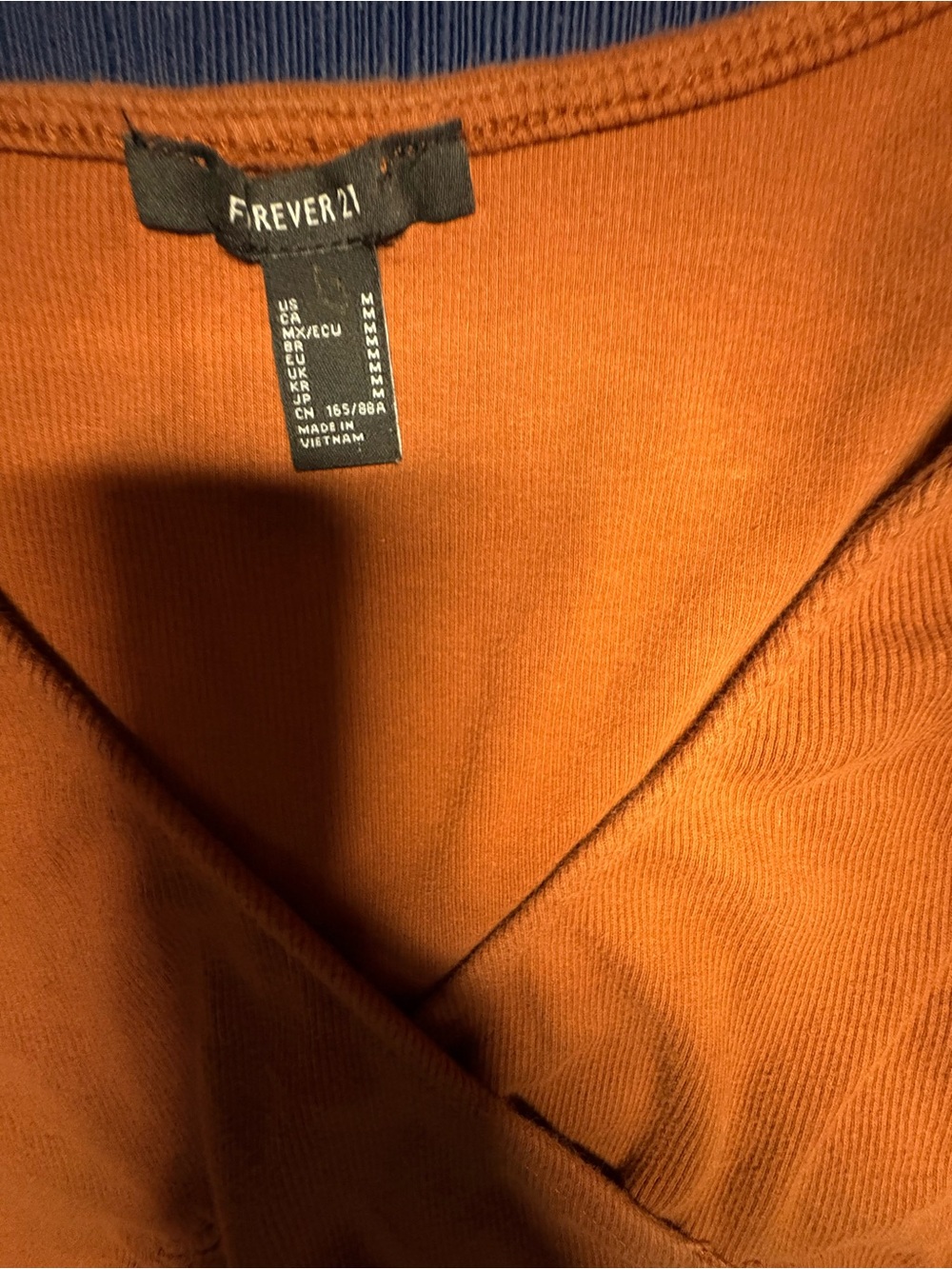 Forever 21 Burnt Orange Wrap-Style Knit Top